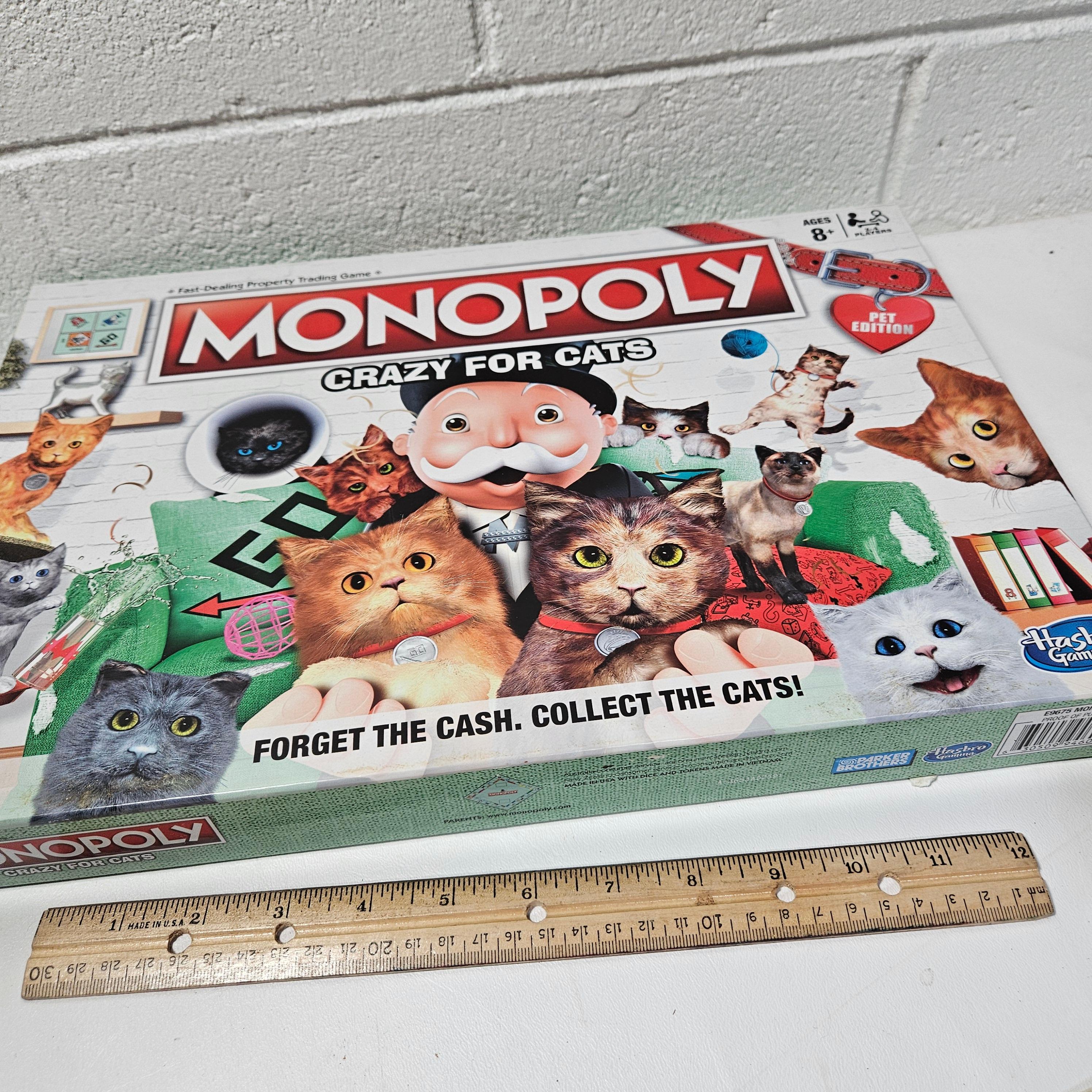 Lot of 2 Monopoly Board Games, Ultimate Banking and Crazy For Cats 