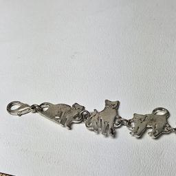 Silver Tone Cat Lovers Bracelet