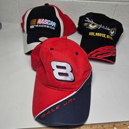 Lot of 3 Assorted NASCAR Racing Hats