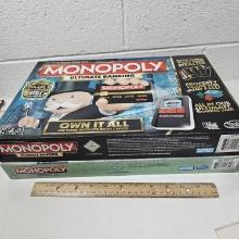 Lot of 2 Monopoly Board Games, Ultimate Banking and Crazy For Cats 