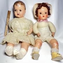 Antique Composition Baby Dolls - One is Madame Alexander