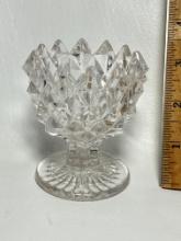 Diamond Pattern Glass Toothpick Holder