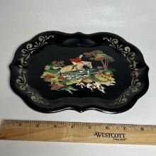 Metal Tole Painted Tray