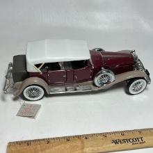 Franklin Mint Precision Models 1:24 Scale Die-Cast 1930 Duesenbers Derham Tourster