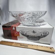 Large Pressed Glass Center Piece Bowl with Box