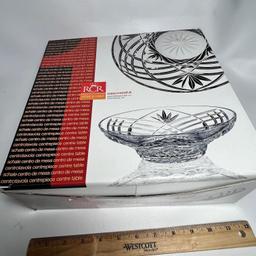 Large Pressed Glass Center Piece Bowl with Box