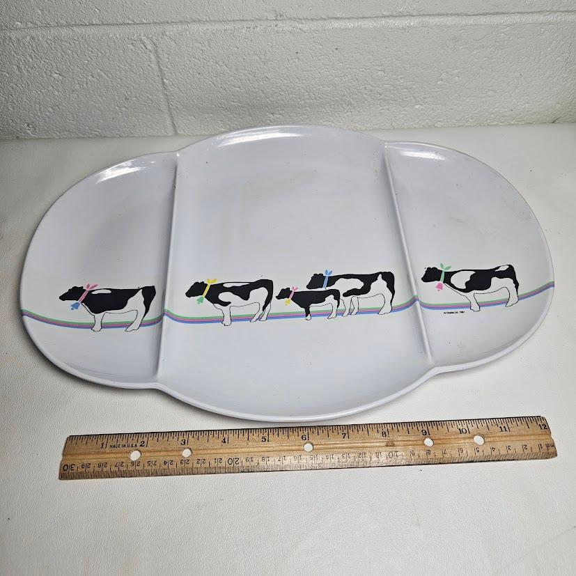 Oneida Cows Melamine Divided Tray