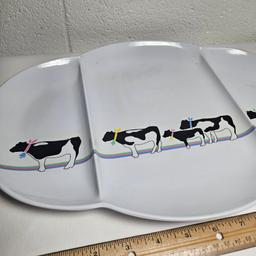 Oneida Cows Melamine Divided Tray