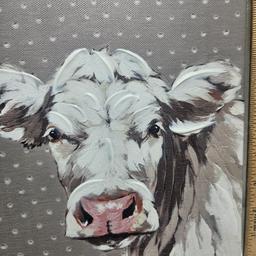 Canvas Cow Wall Decor “Francine” By Michele Norman