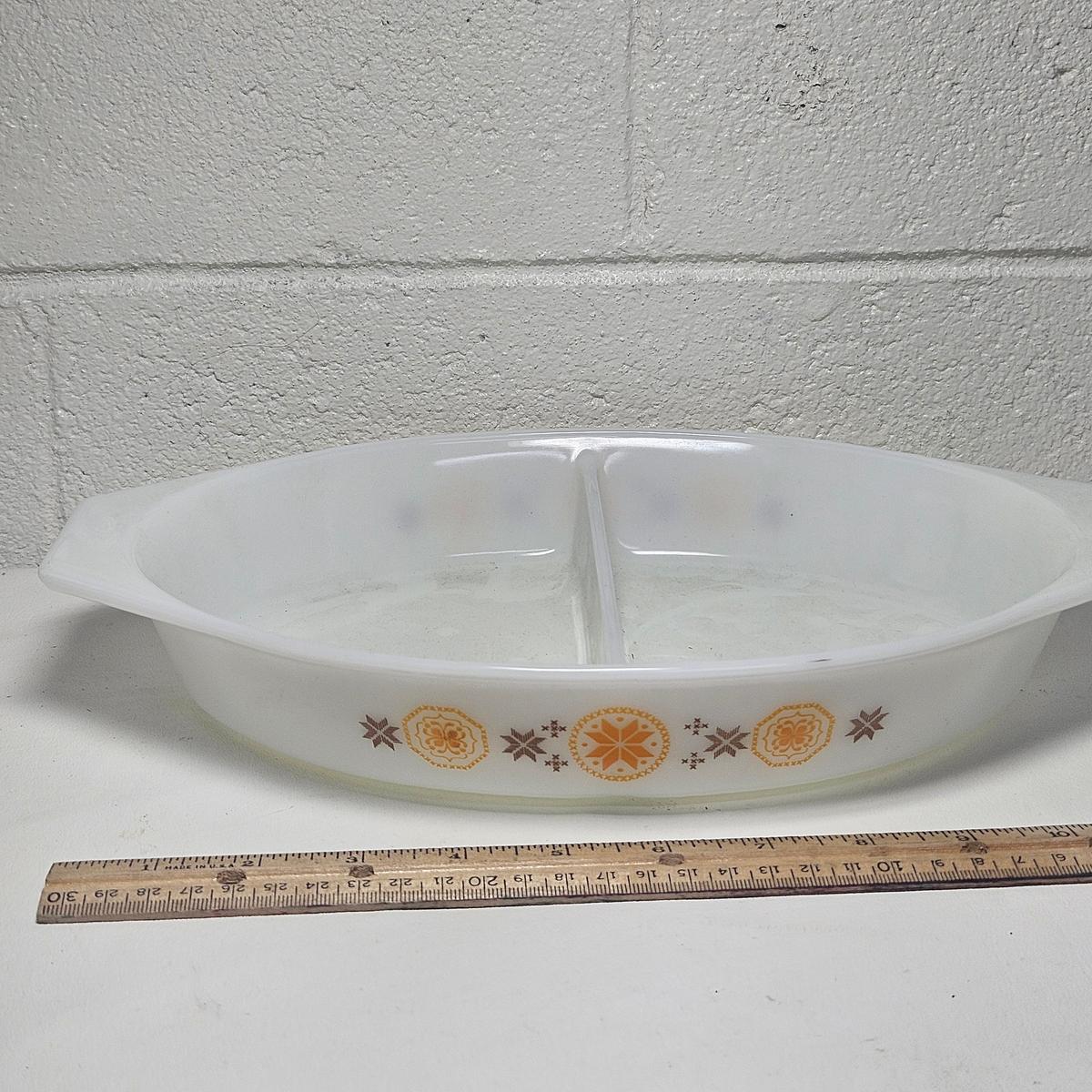 Vintage Pyrex Town and Country Divided Dish