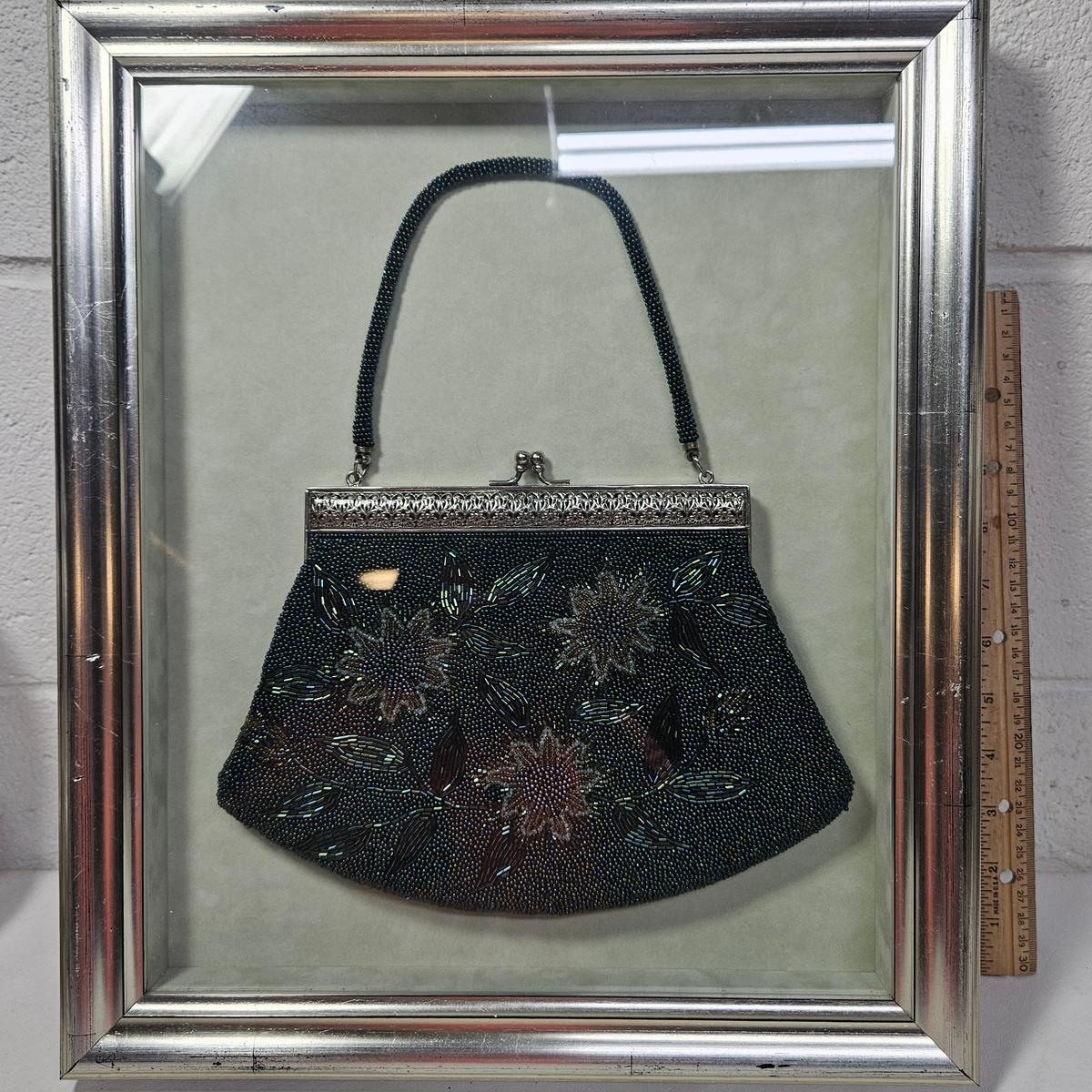 1920’s Beaded Evening Purse Professionally Framed