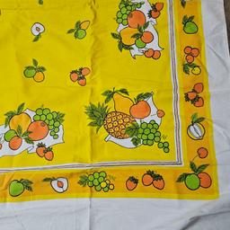 Vintage Cottage Fruit Cotton Tablecloth