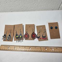 5 Pairs of New Carded Earrings