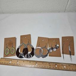 5 Pairs of New Carded Earrings