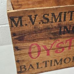 Antique Wood Oyster Crate, Baltimore Maryland