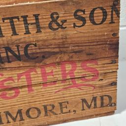 Antique Wood Oyster Crate, Baltimore Maryland
