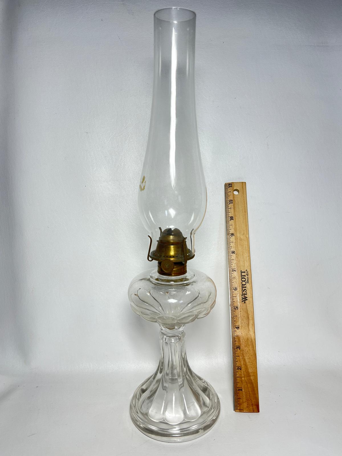 Vintage Glass Oil Lamp