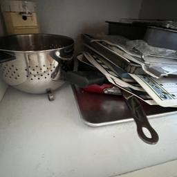 Cabinet Lot of Various Kitchenware