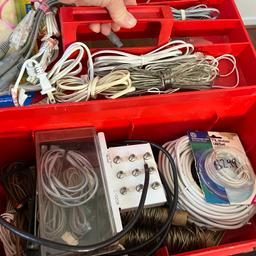 Red Toolbox Full of Various Wire