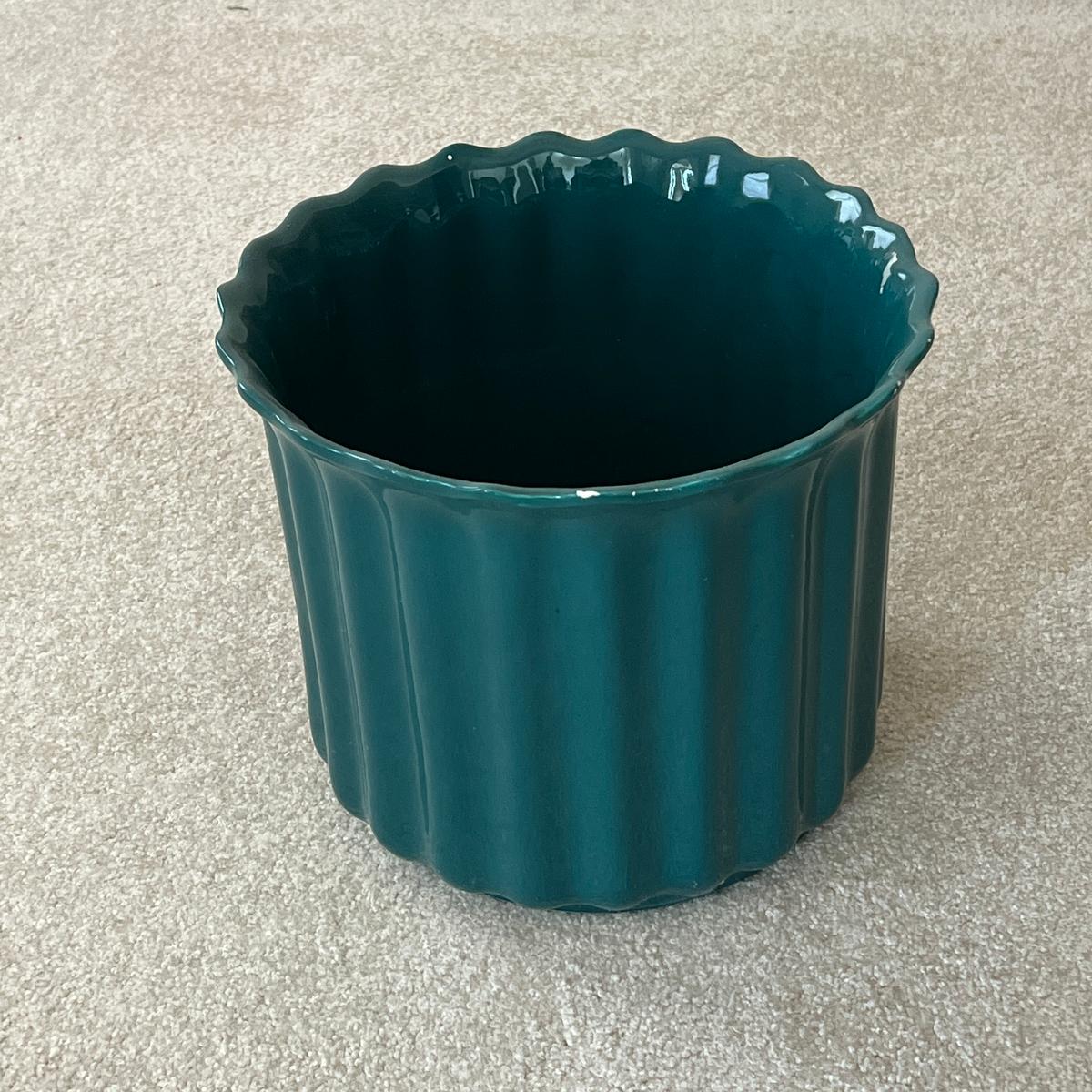 Green Ceramic Planter