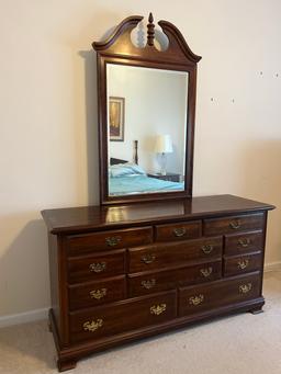 Wooden Dresser with Mirror