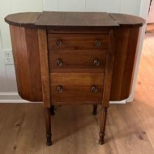 Vintage Wooden 3 Drawer Sewing Cabinet