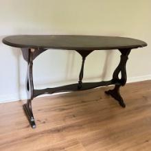 Vintage Wooden Oval Sofa Table