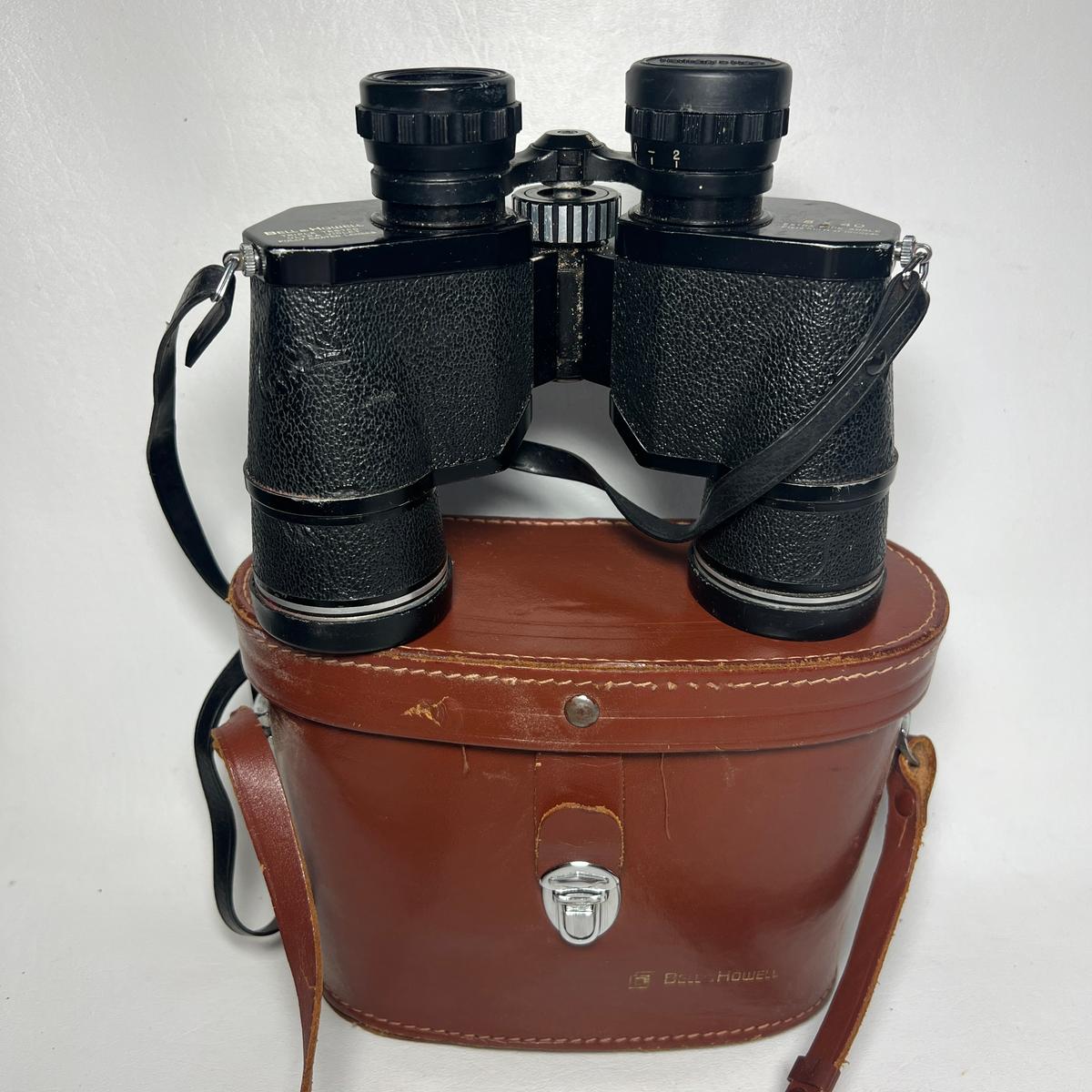 Vintage Bell & Howell 8 x 40 Extra Wide Angle Binoculars with Carrying Case