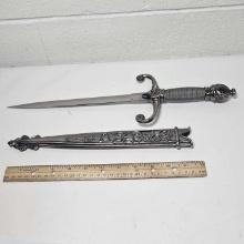 Decorative Metal Handheld Dagger with Sheath