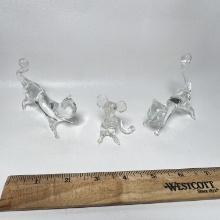 Adorable Glass Cats & Mouse Figurines