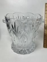 Bohemian Czech Heavy Lead Crystal Double Handled Ice Bucket