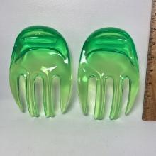 Pair of Green Acrylic Kitchen Shredders