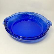 Pair of Pyrex 9.5 Cobalt Glass Pie Plates