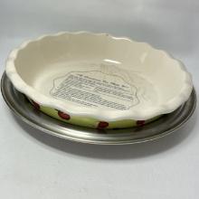 Ceramic Apple & Stainless Pie Plates