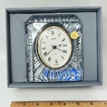 NEW Staiger Starburst Cristal d'Arques France Lead Crystal Desk Clock