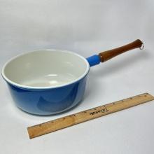 Descoware Enamel Cast Iron Pot with Wooden Handle Made in Belgium