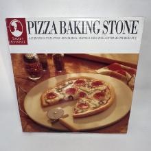 NEW Baker's Advantage Pizza Baking Stone with Serrving Rack, Stainless Pzza Cutter & Recipe Booklet