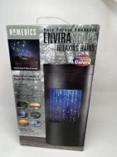 NEW Homedics Rain Forest Fountain ENVIRASCAPE Relaxing Rains - Continuous Changing Colors