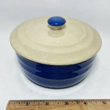 Oxford Stoneware Lidded Cobalt Dish