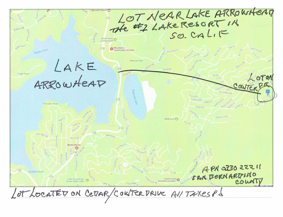 LOT 3 - LOT NEAR LAKE ARROW HEAD, SAN BERNARDINO CNTY, CA