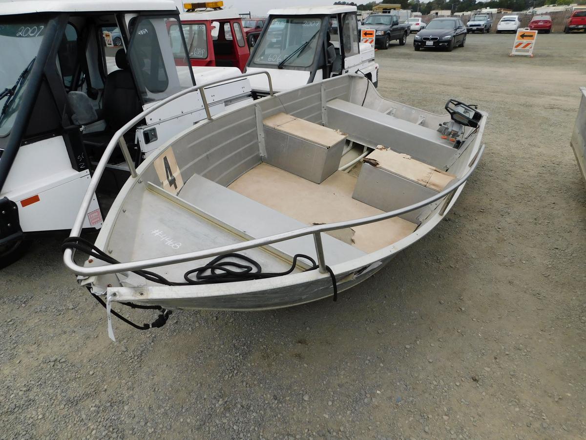 2001 DUROBOAT 16' ALUMINUM BOAT W/TORQEEDO ELECTRIC MOTOR