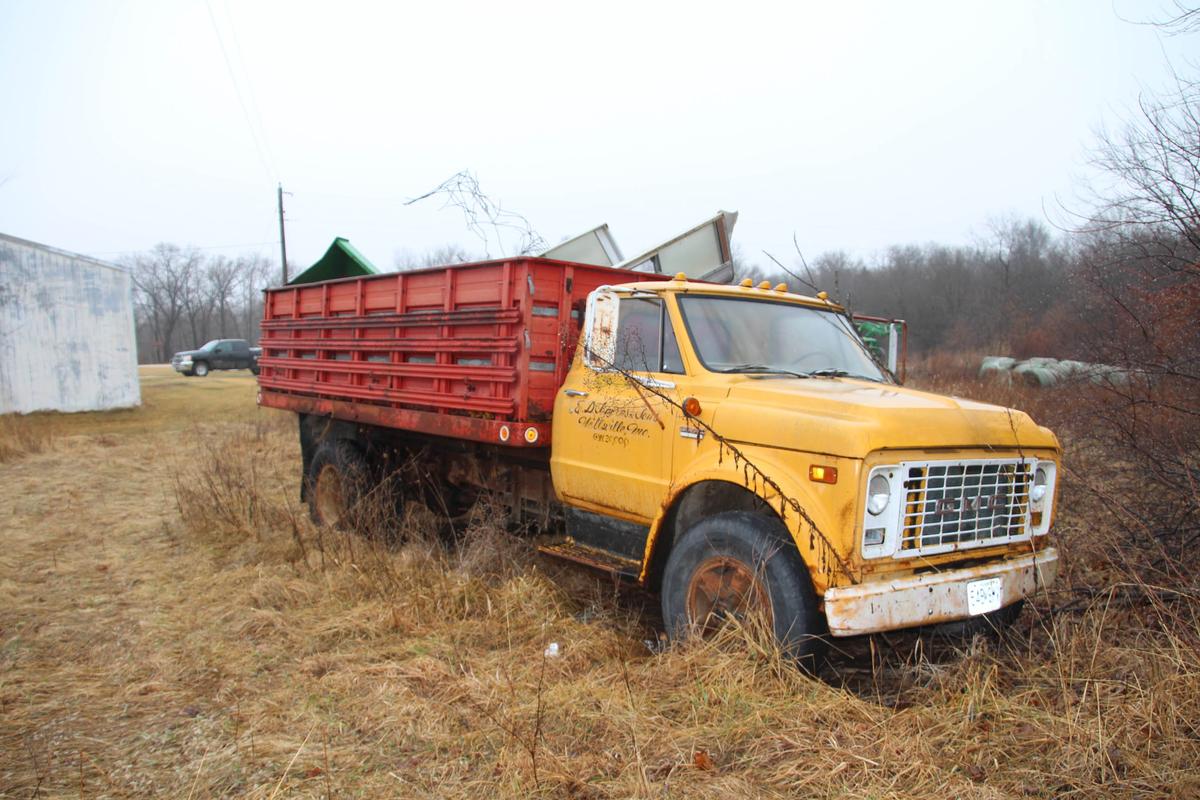 1970 GMC truck with dump bed