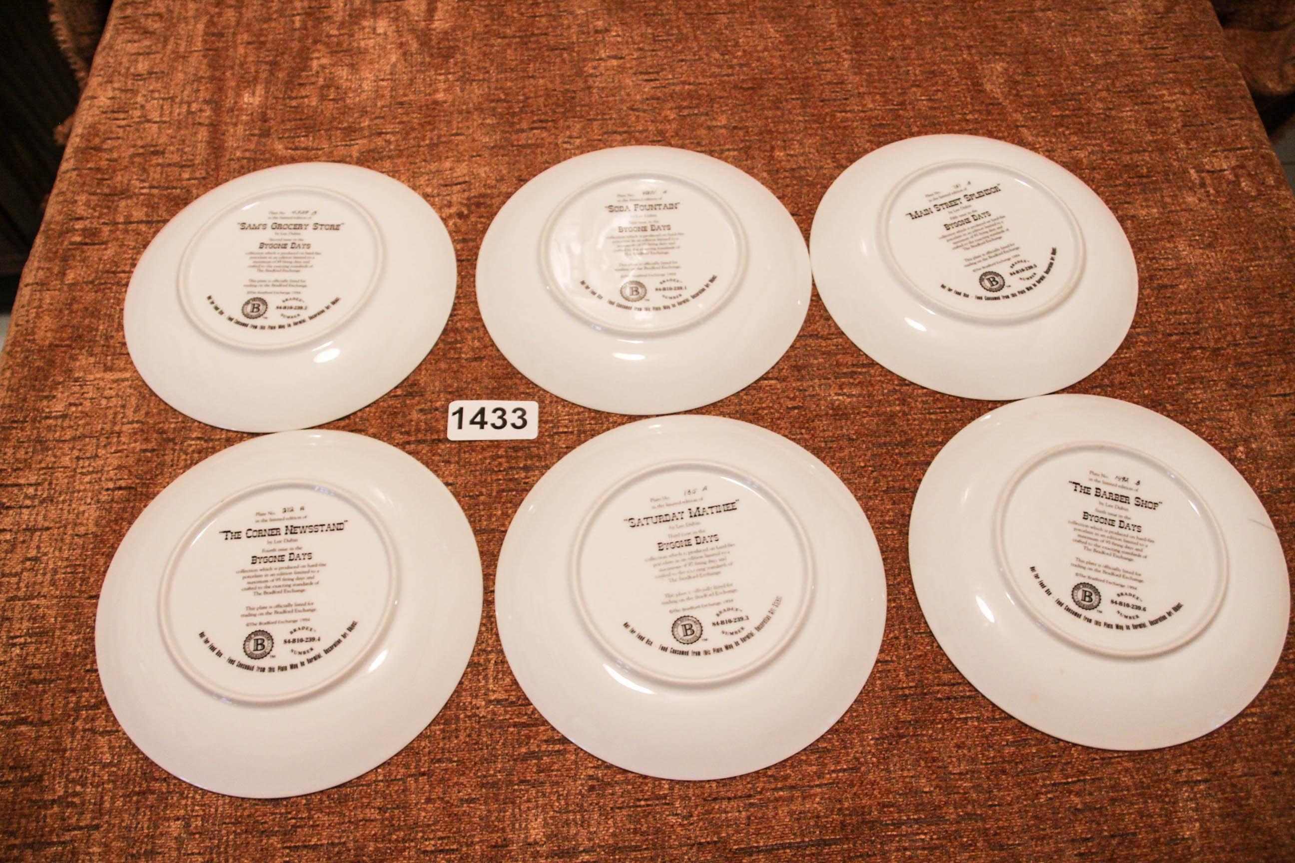 6 Bygone Days collector plates