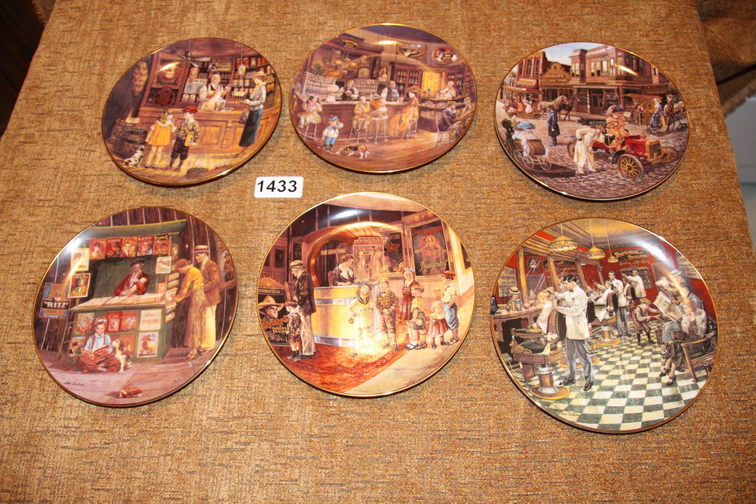 6 Bygone Days collector plates
