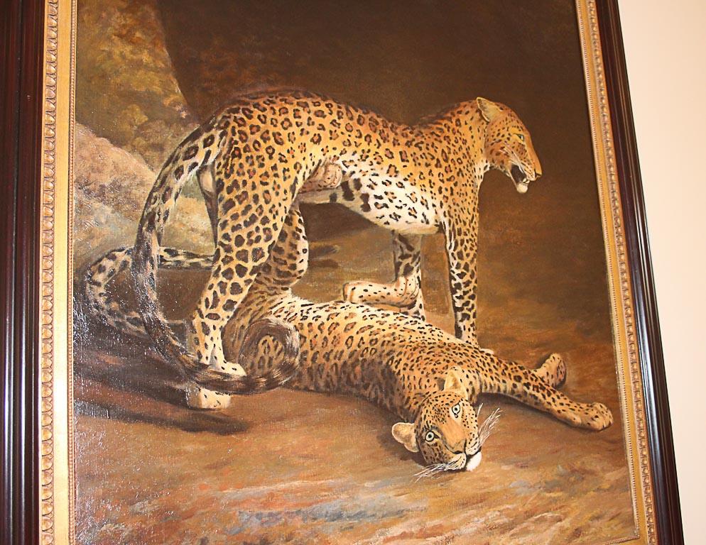 Two Leopards Lying in the Exeter oil painting reproduction