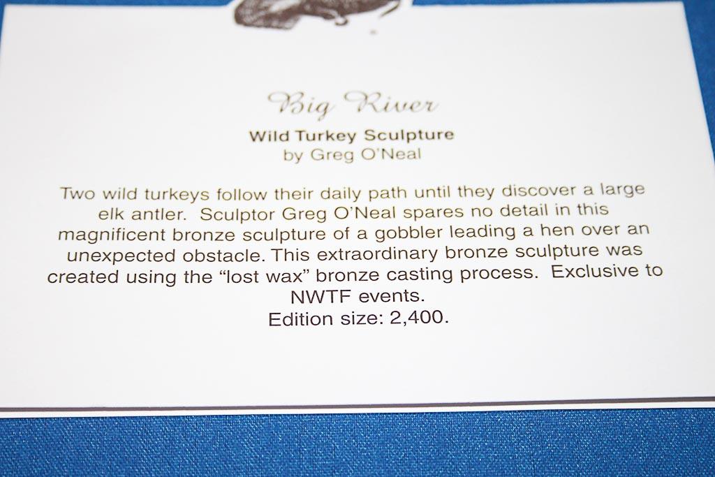NWTF Statue, Big River Bronze Turkey