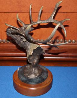 Wapiti Resin American Elk  Sculpture