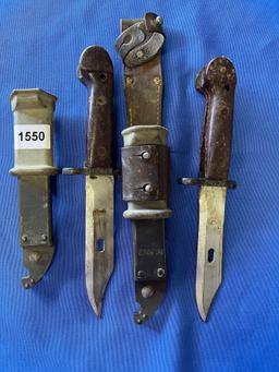 2-Romanian AK-47 Bayonets and Scabbards