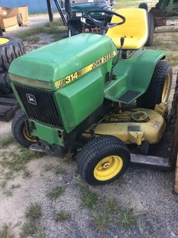 (11)JOHN DEERE 314 MOWER - 48" DECK