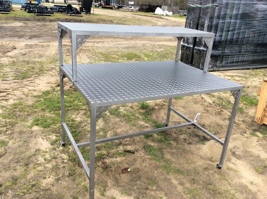 (200)34" X 48" ALUMINUM TABLE - 2 TIER